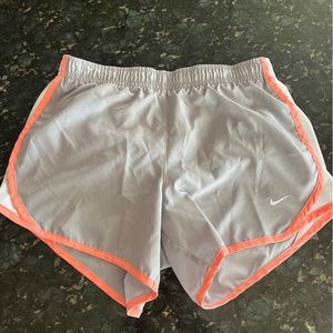 Girls Nike Shorts Gray and Orange Size L